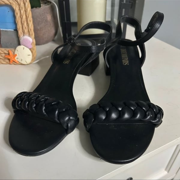 Dream Pairs Braided Block Heel Sandals Size 10 Black