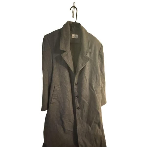 Artistic Long Trench Coat Size 17/18 Gray Wool Blend