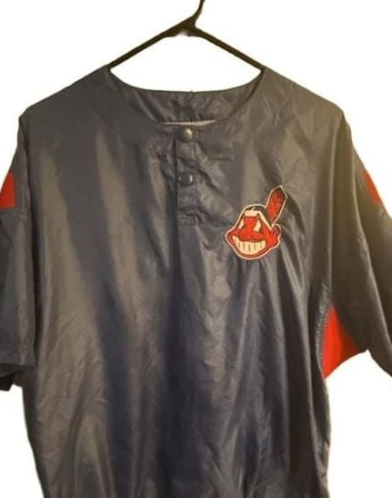 Starter Cleveland Indians Windbreaker Size M Vintage MLB Shell Top 2