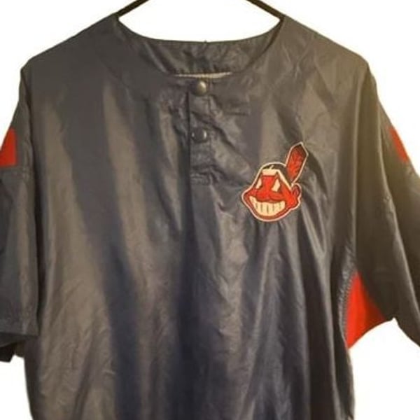 Starter Cleveland Indians Windbreaker Size M Vintage MLB Shell Top