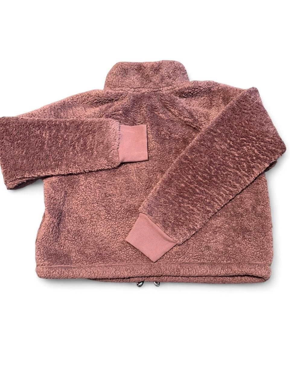 Calvin Klein Performance Fleece Pullover Womens Size M Mauve Cropped 5