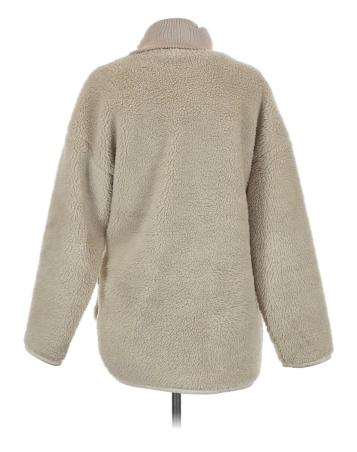Varley Myla Zip Through Jacket Beige Sherpa Fleece medium 4