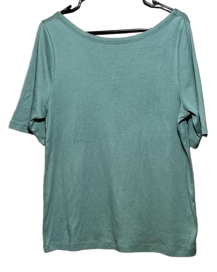Gap Favorite Tee Size XL Green Scoop Neck Short Sleeve Top 2