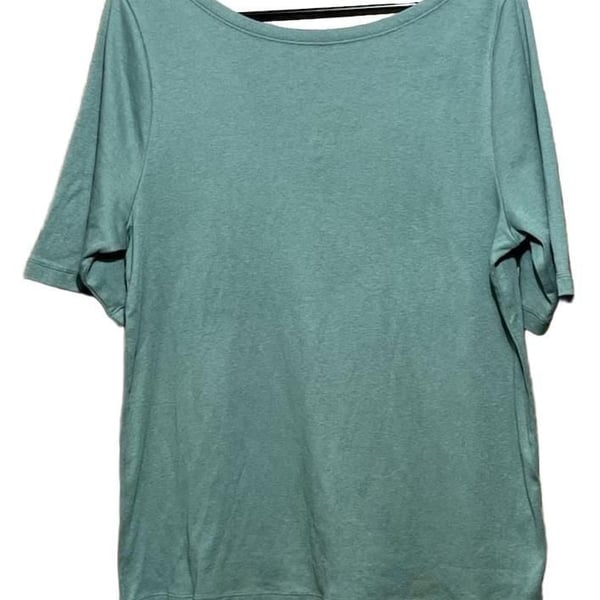 Gap Favorite Tee Size XL Green Scoop Neck Short Sleeve Top