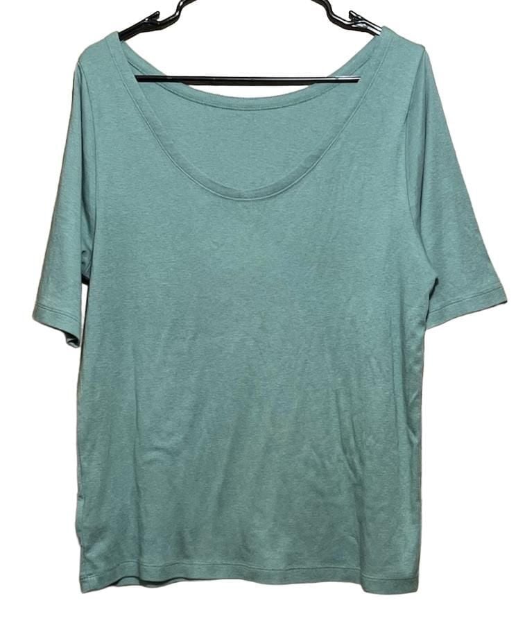 Gap Favorite Tee Size XL Green Scoop Neck Short Sleeve Top 3