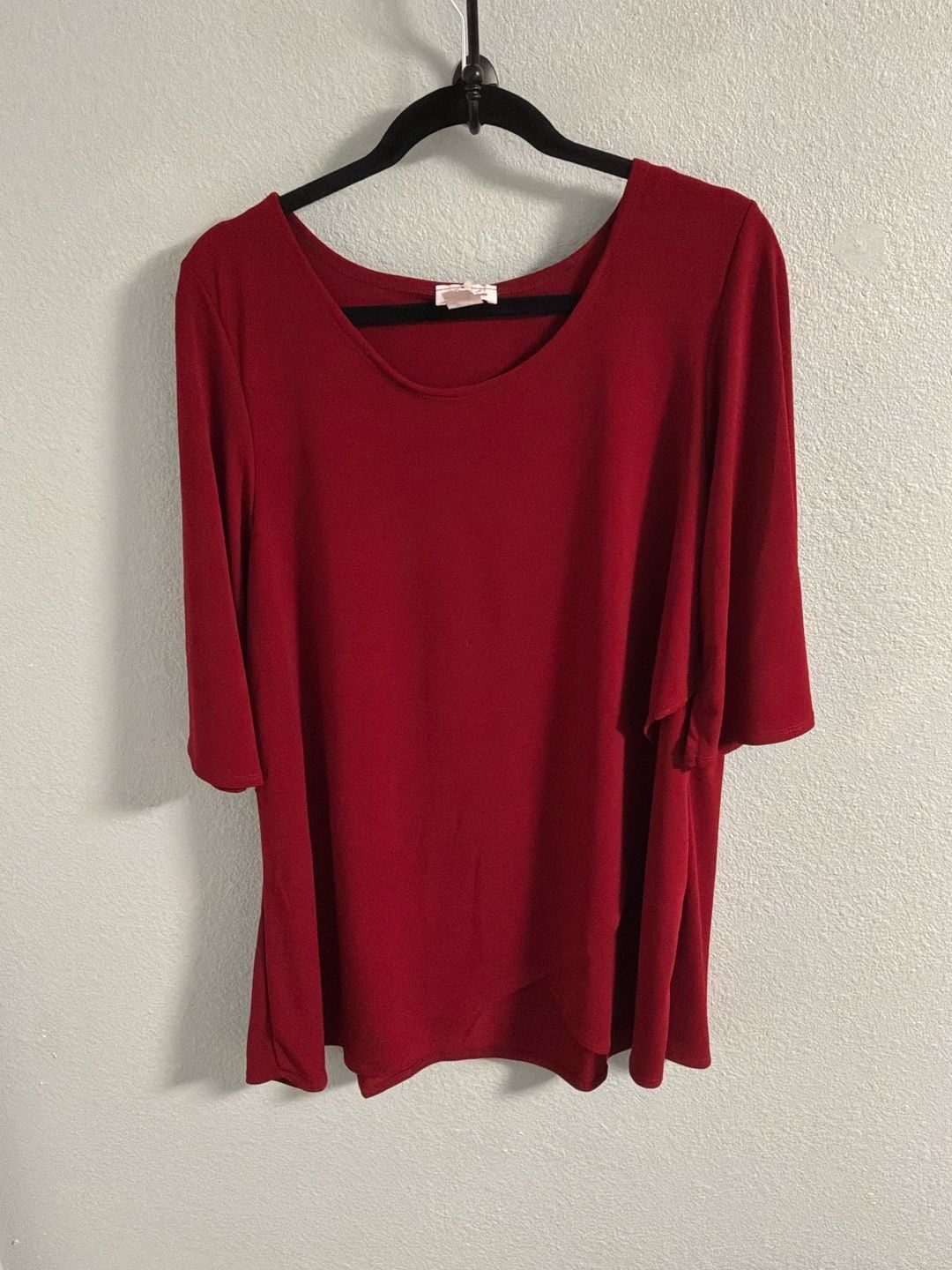 SHOWMALL Women's Plus Size 3/4 Sleeve Swing Tunic Top, 2