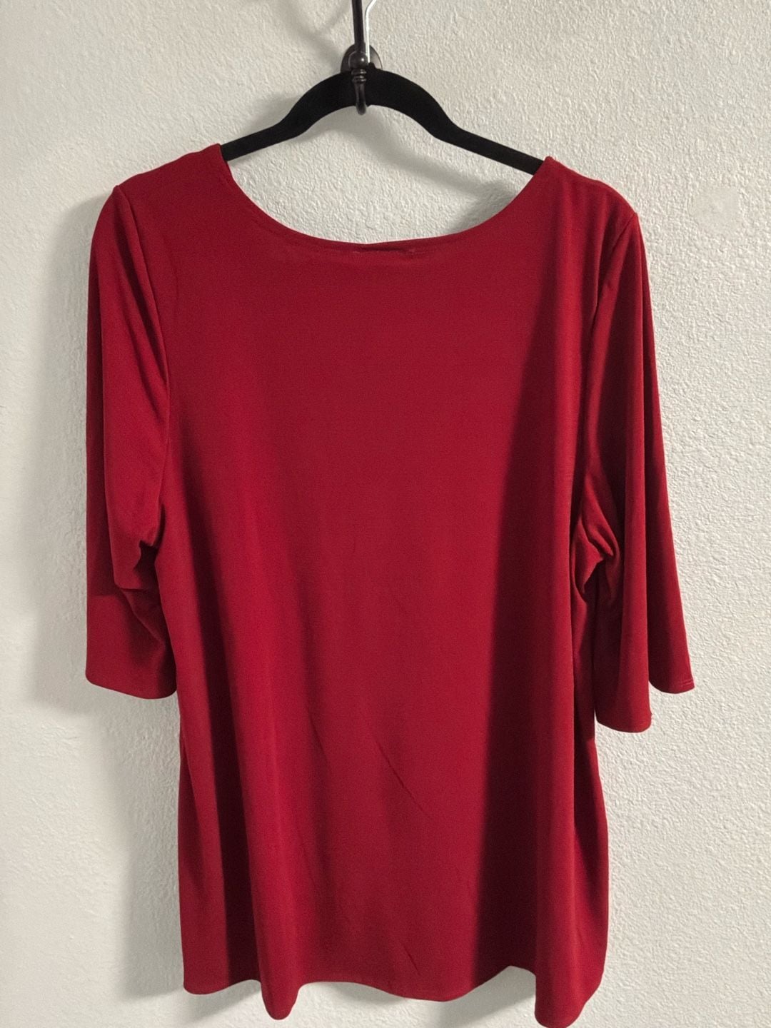 SHOWMALL Women's Plus Size 3/4 Sleeve Swing Tunic Top, 4