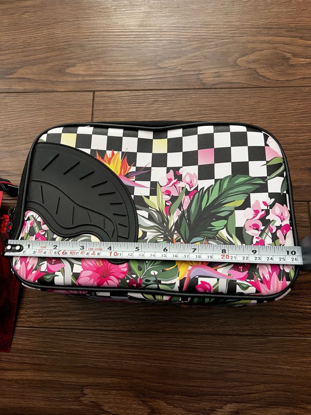 Sprayground Miami Fauna Toiletry Brick Floral Checkered Pouch 3