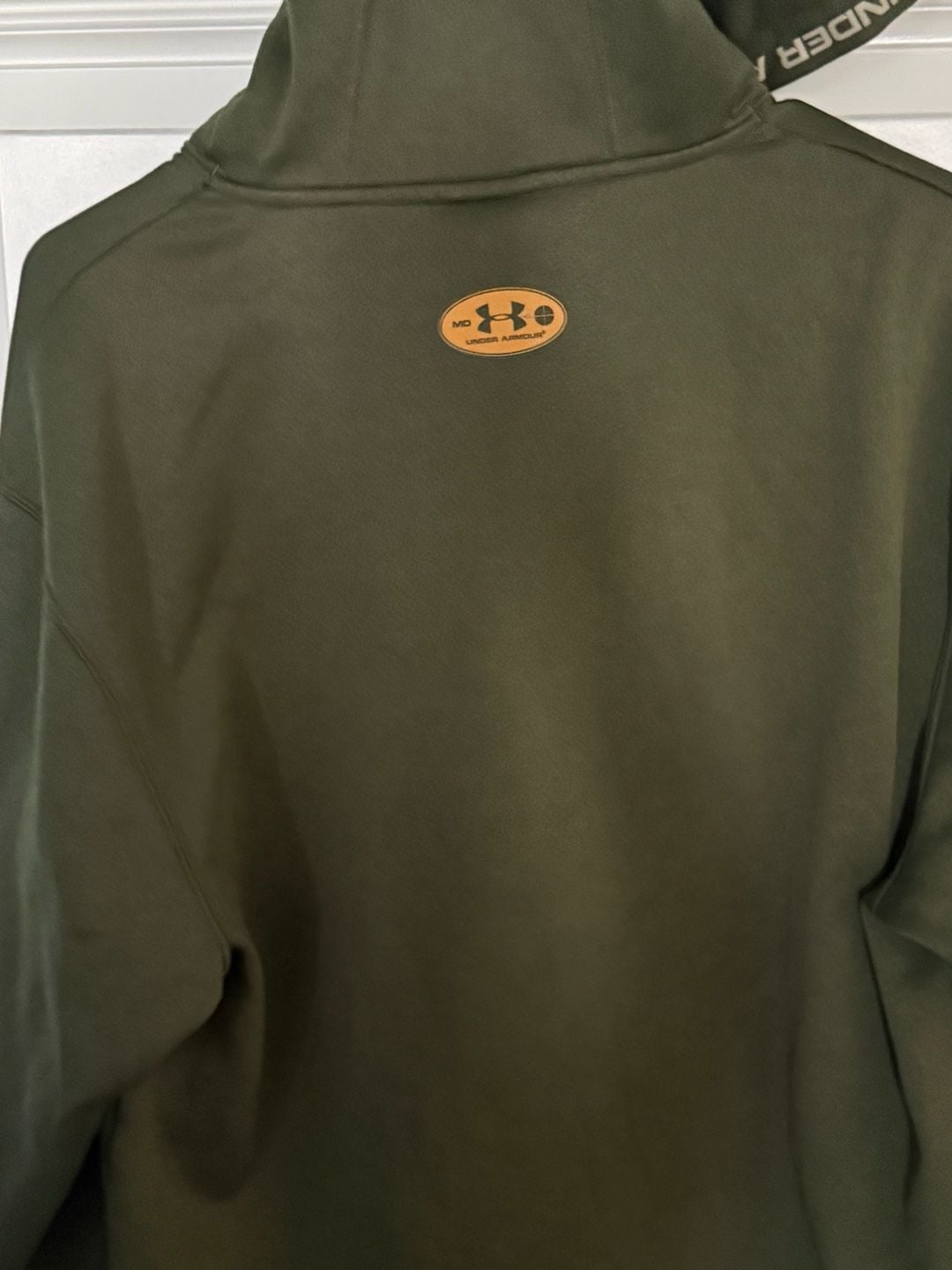 Under Armour Camo Logo Hoodie Size MD Green Real Tree Hunting Sweatshirt 4