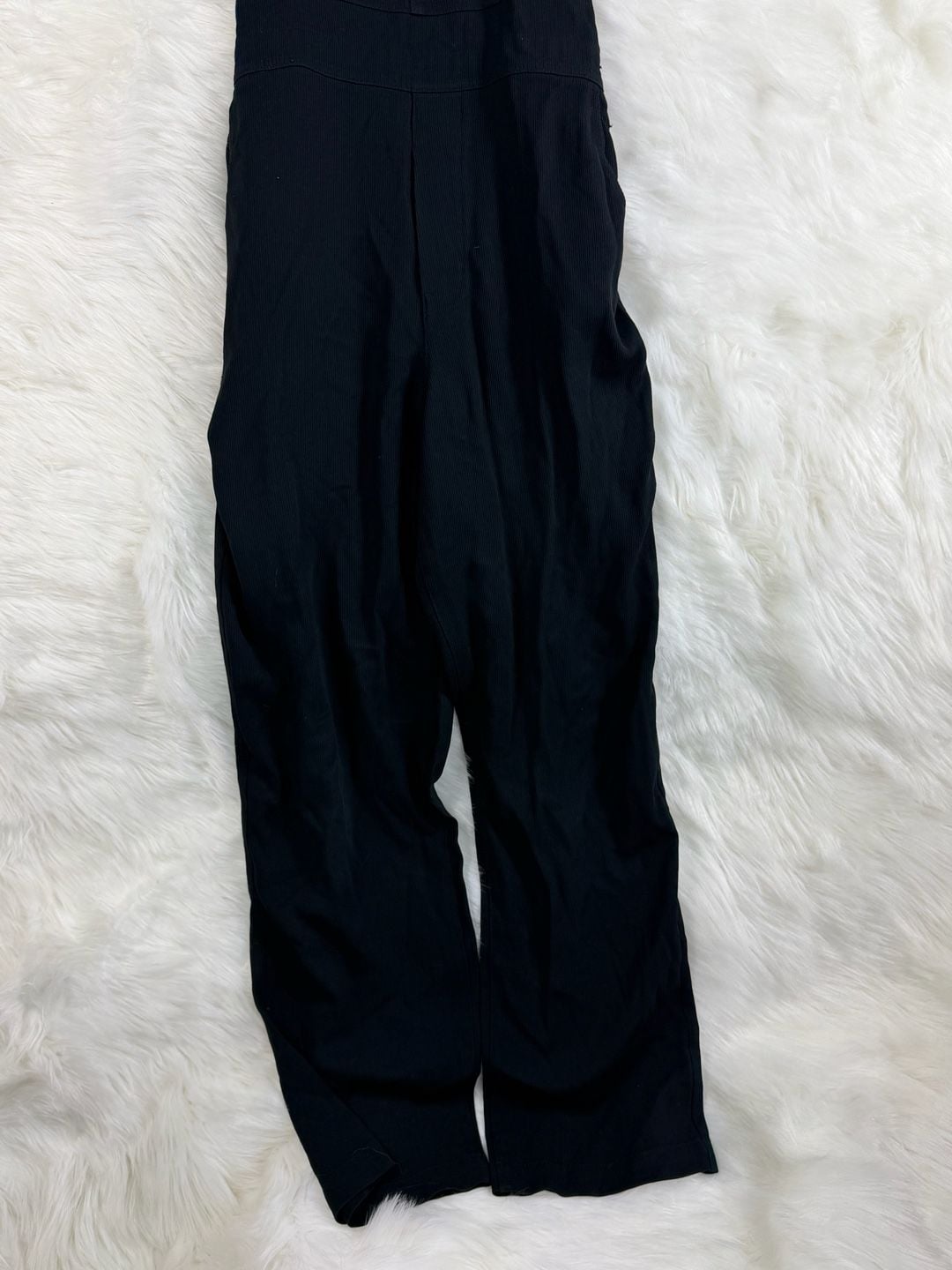 Vintage Garfield & Marks Black Ribbed Overalls Small 5
