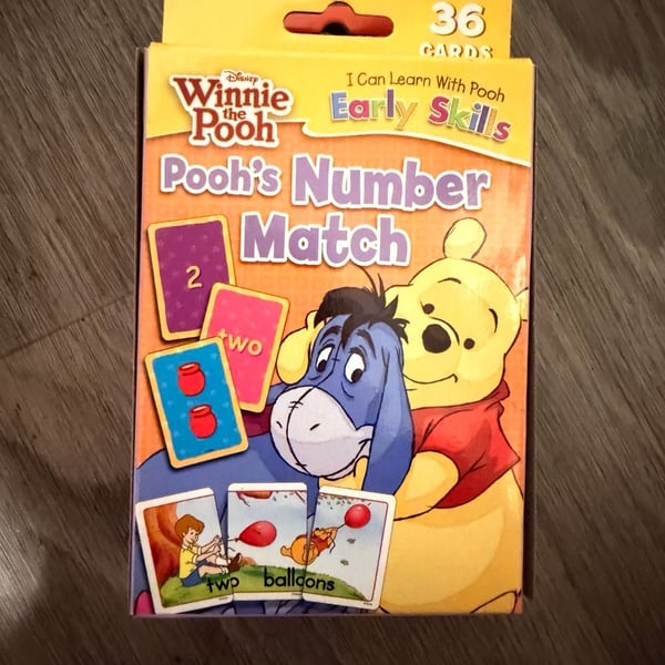Disney Winnie The Pooh Early Skills Number Match Flash Cards