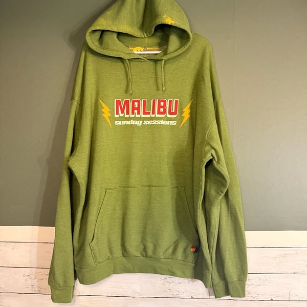 Aviator Nation Malibu Sunday Sessions Hoodie Size XL Green