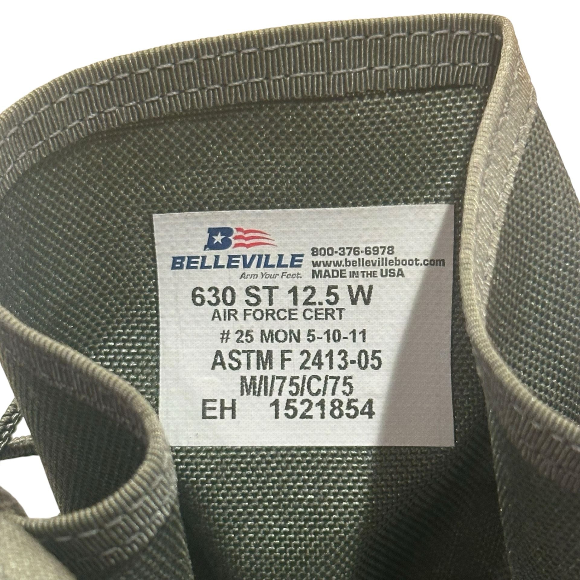 Belleville F630ST Military Steel Toe Boots Sage Green New Size 12.5 8