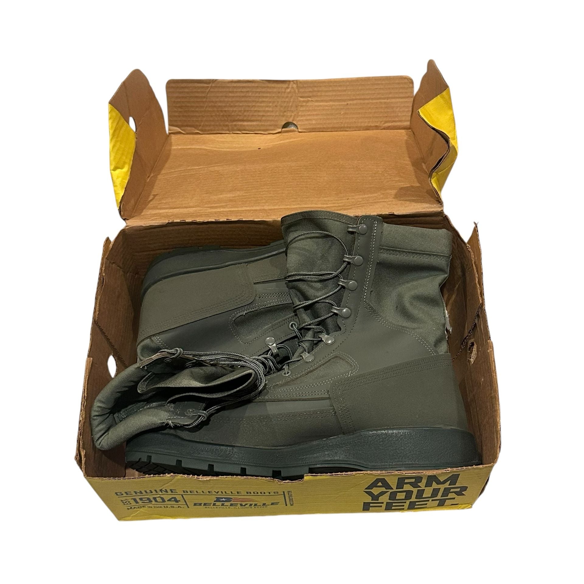 Belleville F630ST Military Steel Toe Boots Sage Green New Size 12.5 12