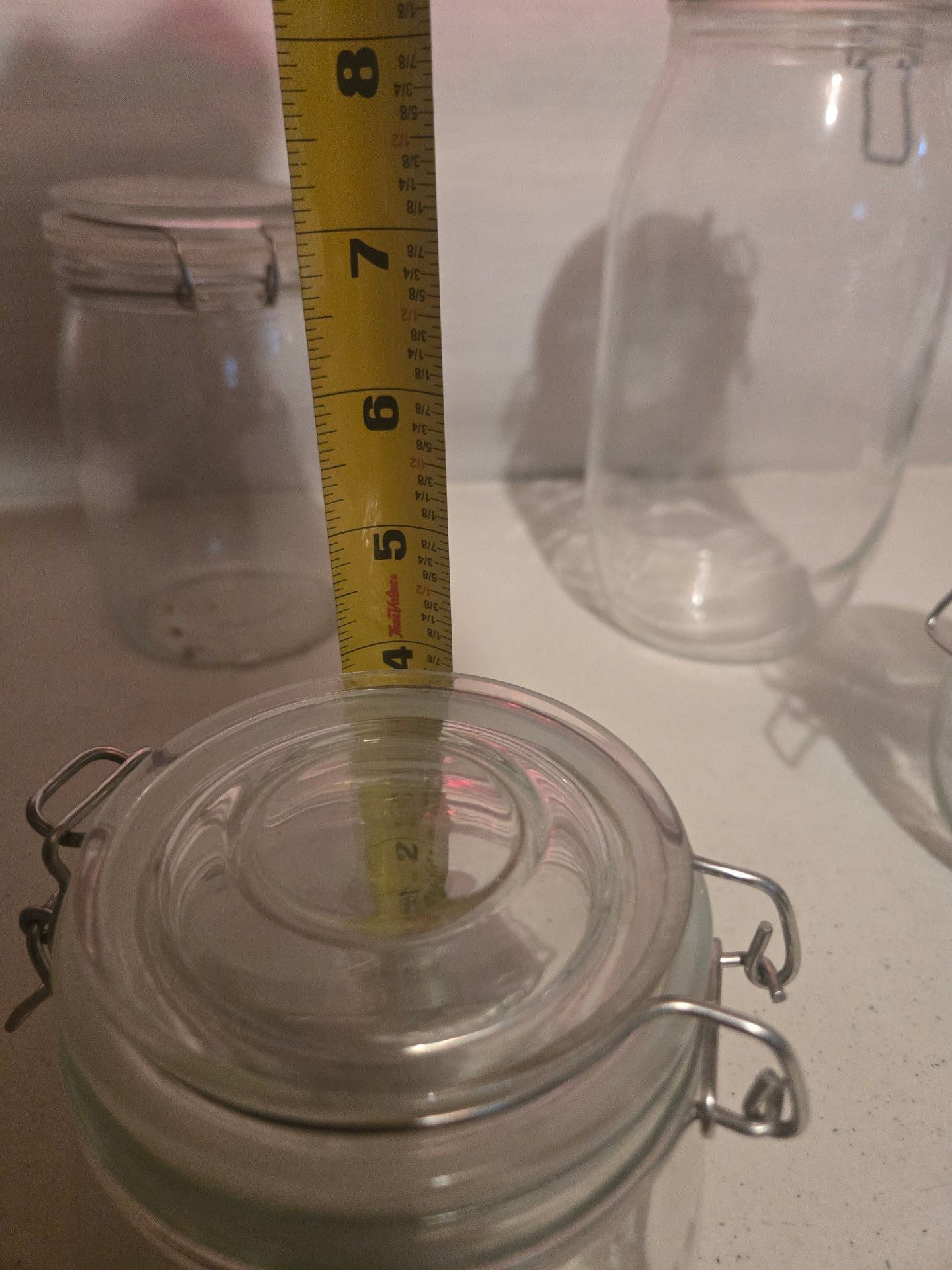 Glass Storage Jars Set of 4 with Airtight Latch Lids 5