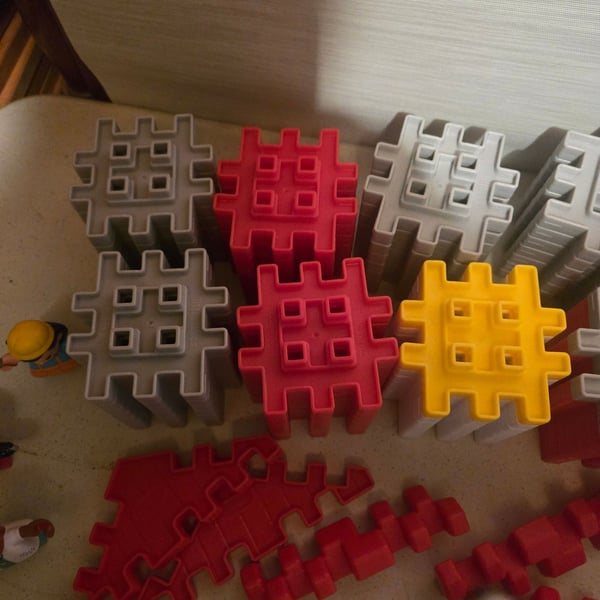 Little Tikes Waffle Blocks 55 Piece Set Vintage 1980s