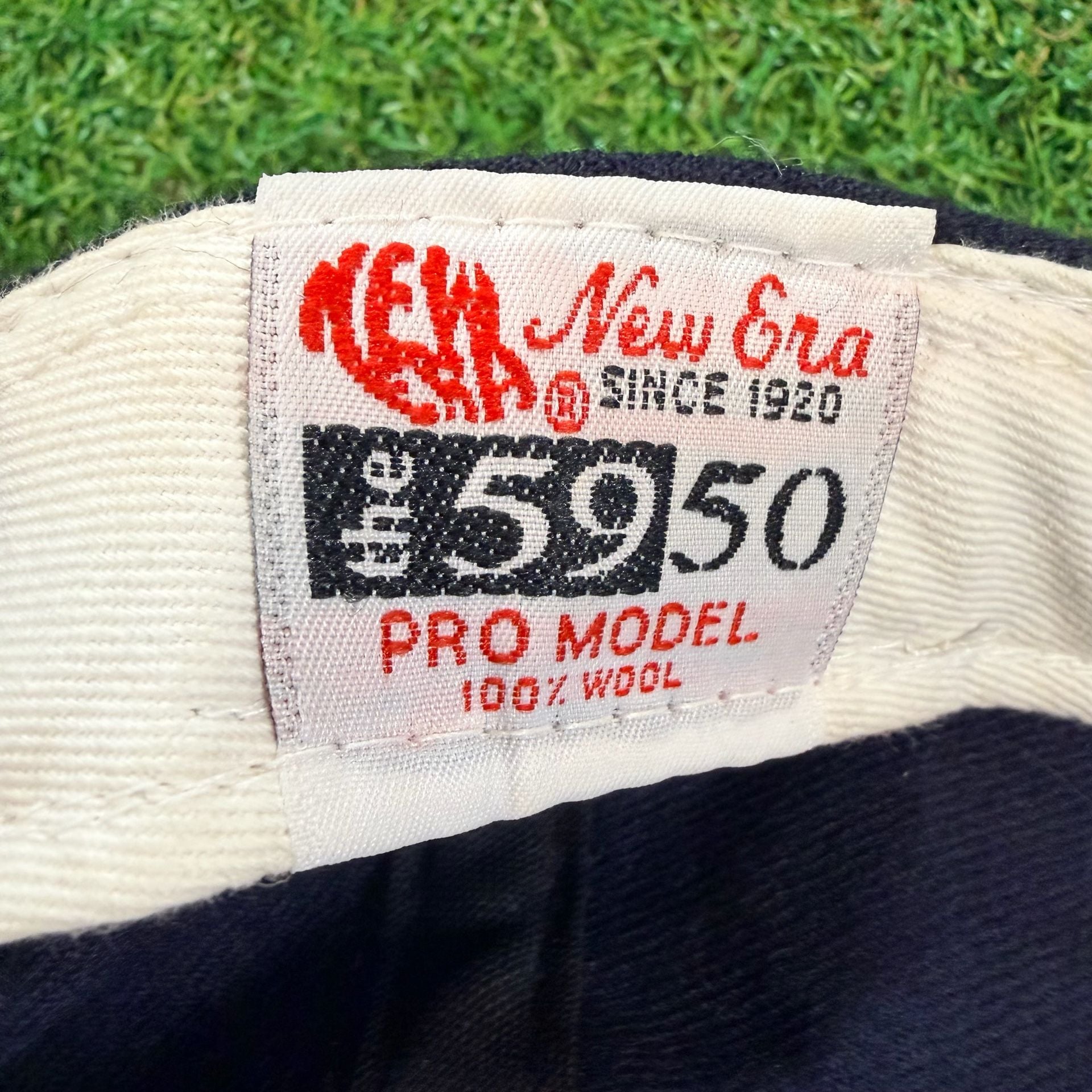 New Era Atlanta Braves 5950 Size 7 Vintage Wool Pro Model Fitted Hat 7