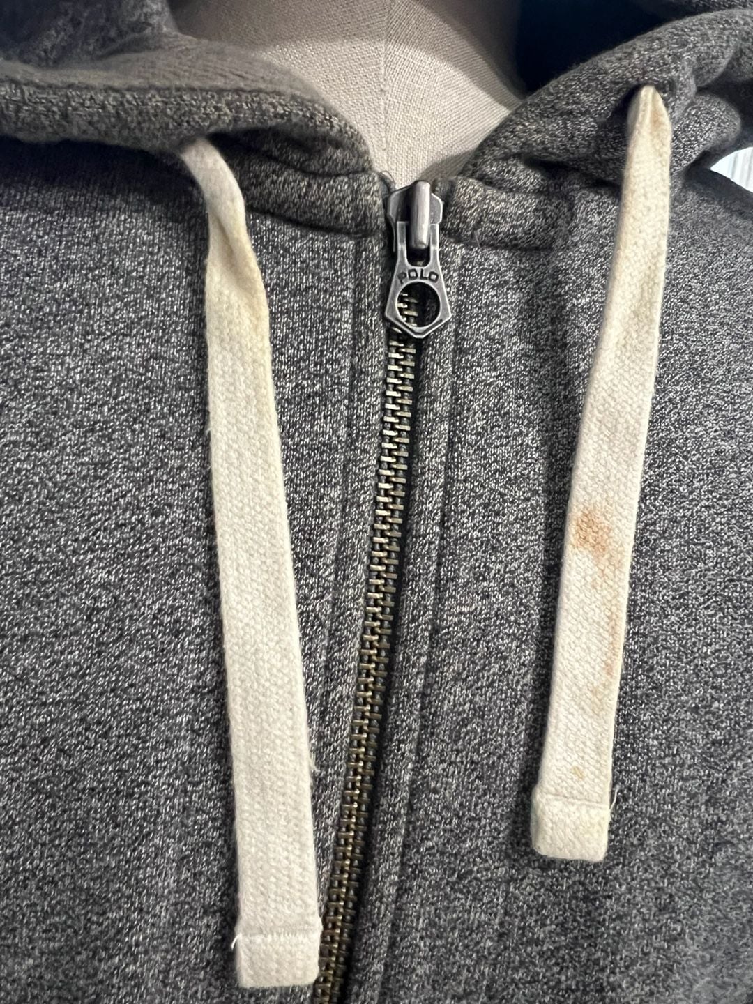 Polo Ralph Lauren Full-Zip Hoodie Size XL Grey Fleece Sweatshirt Jacket 3