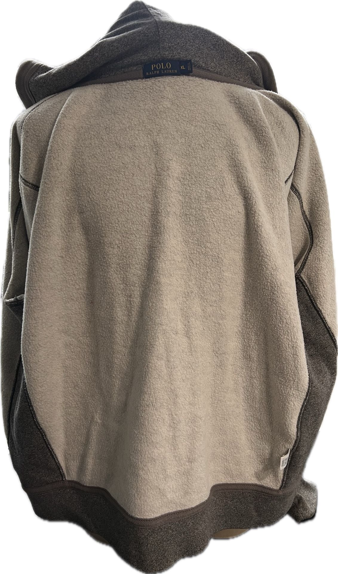 Polo Ralph Lauren Full-Zip Hoodie Size XL Grey Fleece Sweatshirt Jacket 5