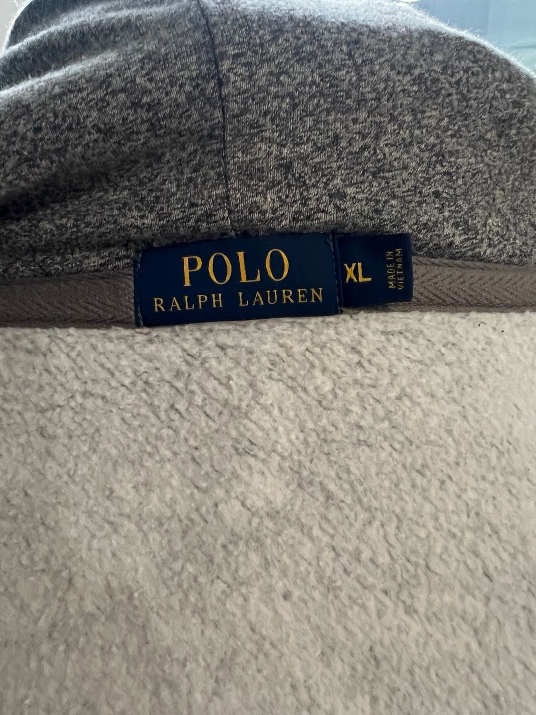 Polo Ralph Lauren Full-Zip Hoodie Size XL Grey Fleece Sweatshirt Jacket 7