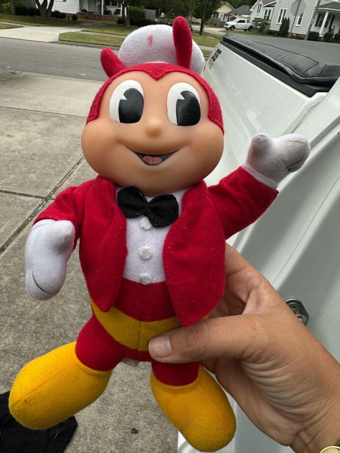 Jollibee Mascot Plush Doll Vinyl Face Stuffed Toy Red White 2