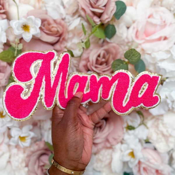 Hot Pink Mama Chenille Patch