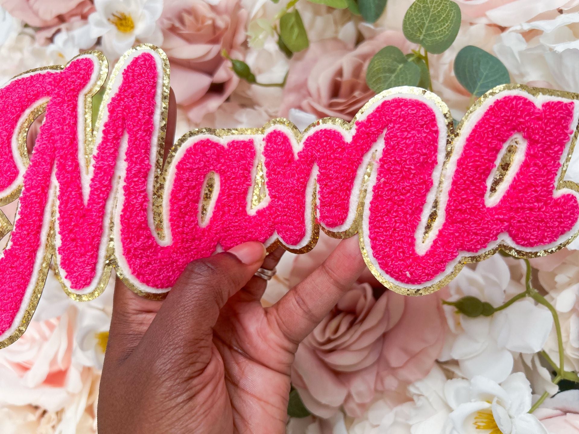 Hot Pink Mama Chenille Patch 4