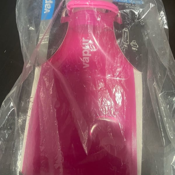 Vapur The Anti-Bottle 0.7L 23oz Pink Flexible Water Bottle