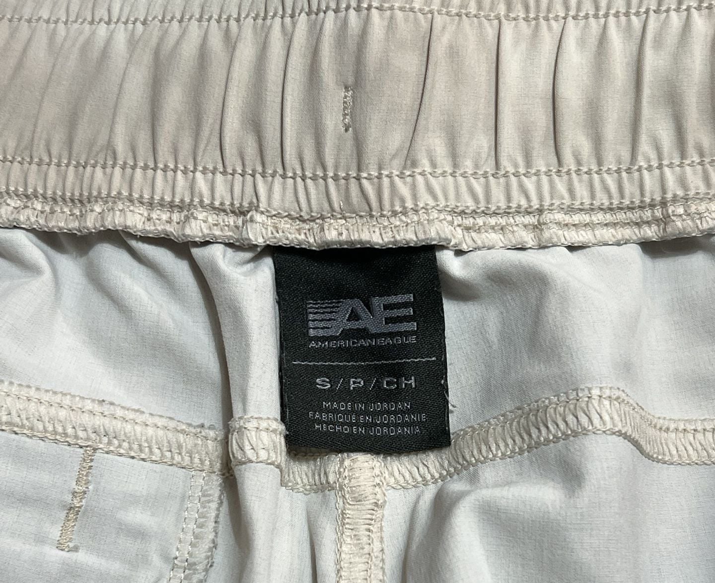 American Eagle 24/7 Training Shorts Size S Beige Athletic Gym 5