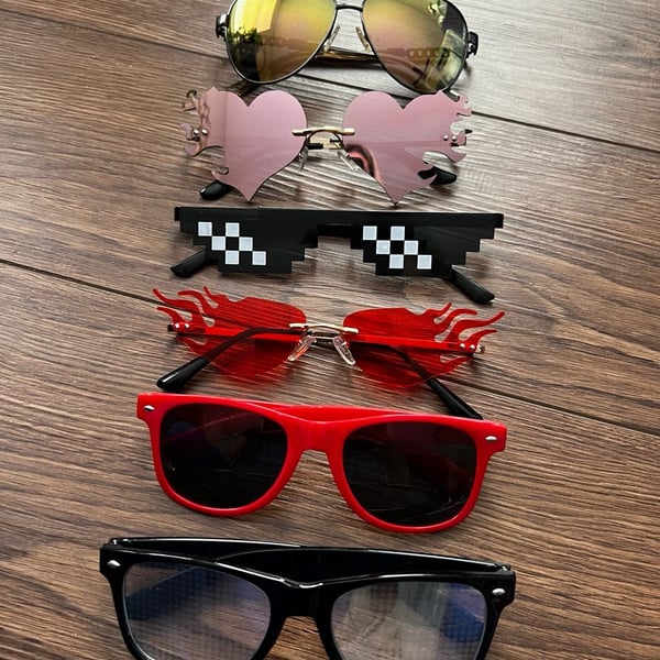 Festival Assorted Sunglasses Bundle Set Lot Of 6
