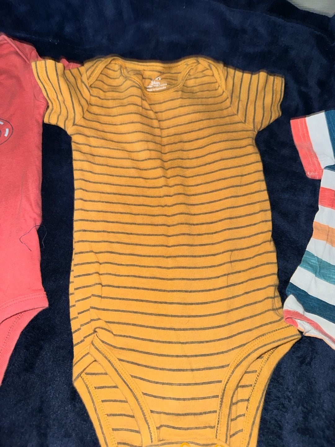 Carter's Baby Bodysuit Set Size 24M Multicolor Striped Dinosaur Lot 4