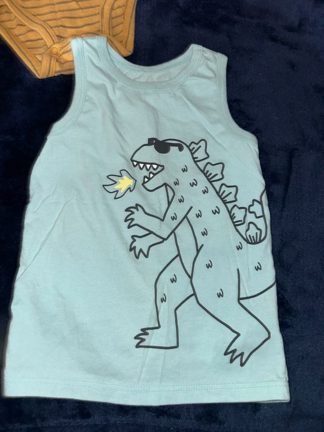 Carter's Baby Bodysuit Set Size 24M Multicolor Striped Dinosaur Lot 10