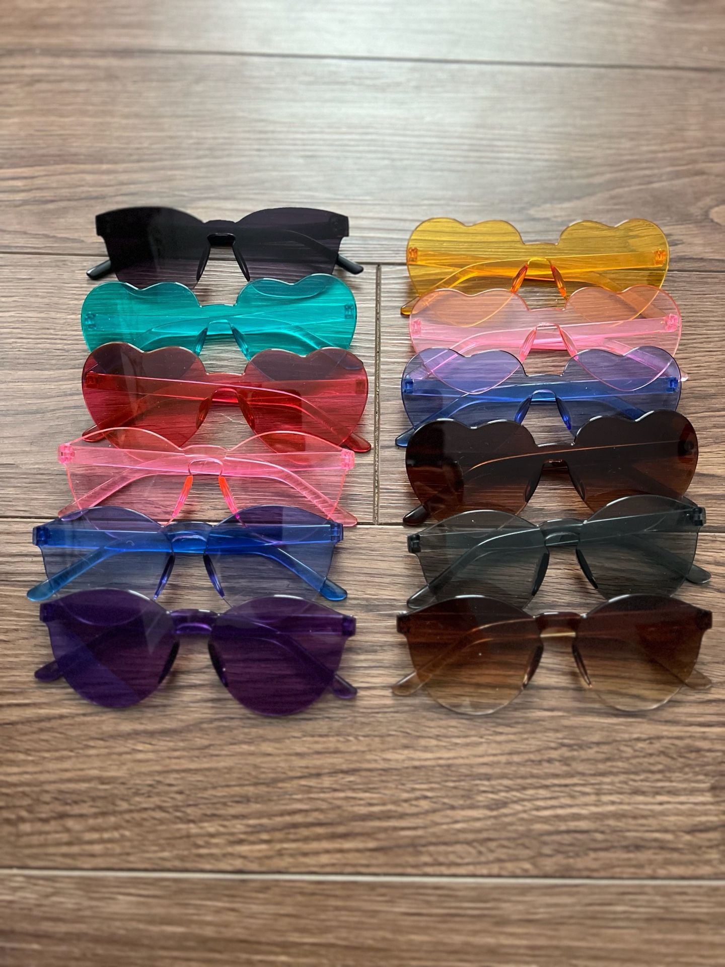 Festival Sunglasses Transparent Rimless Party Lot of 12 1