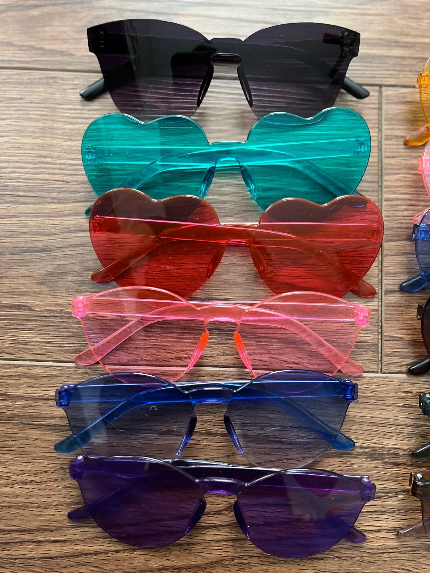 Festival Sunglasses Transparent Rimless Party Lot of 12 2