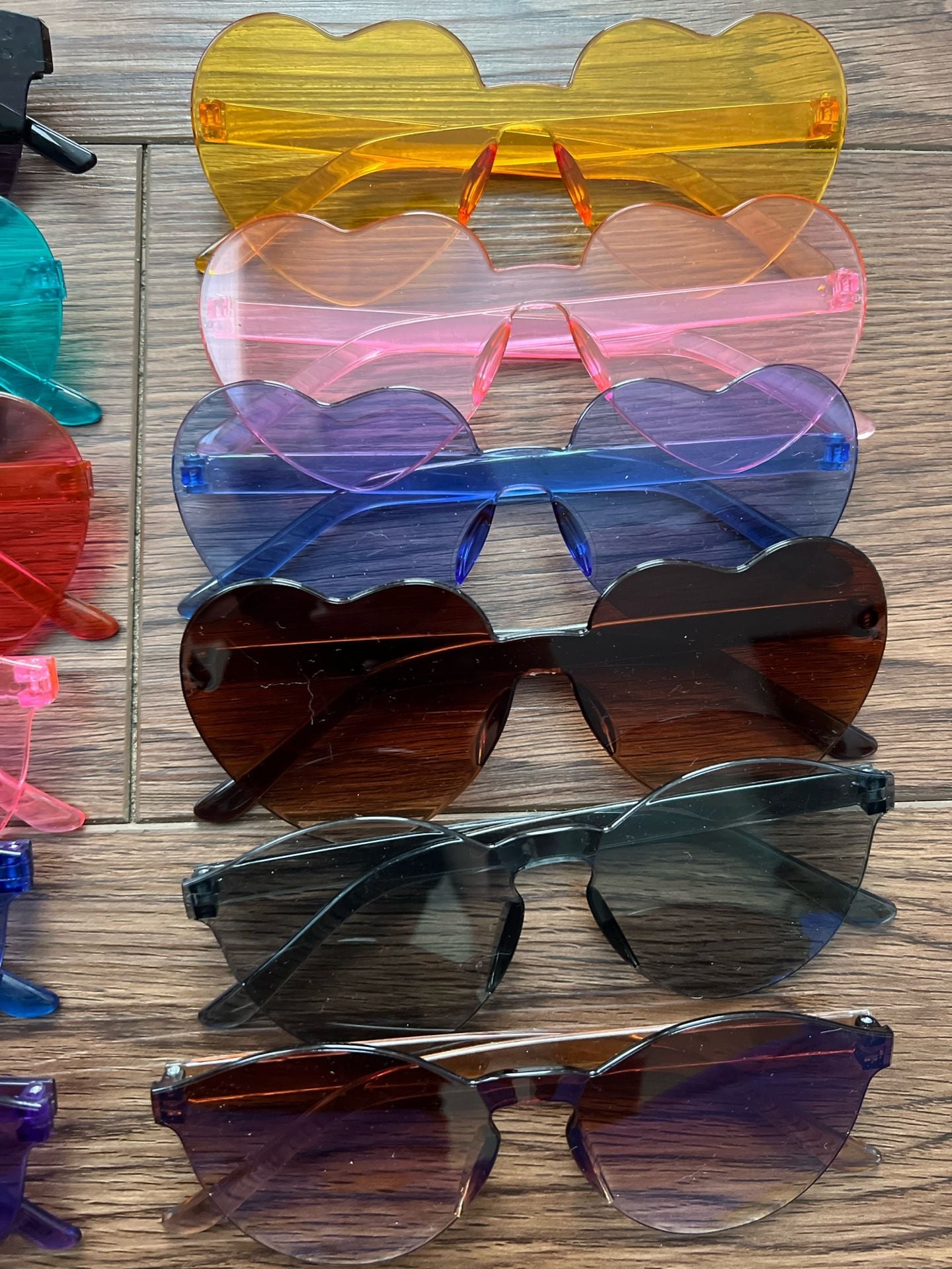 Festival Sunglasses Transparent Rimless Party Lot of 12 3