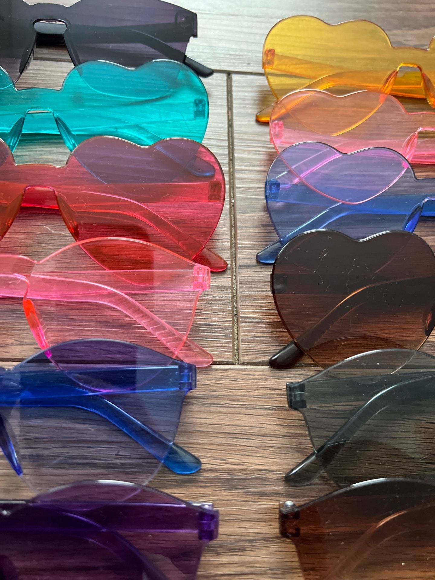 Festival Sunglasses Transparent Rimless Party Lot of 12 4