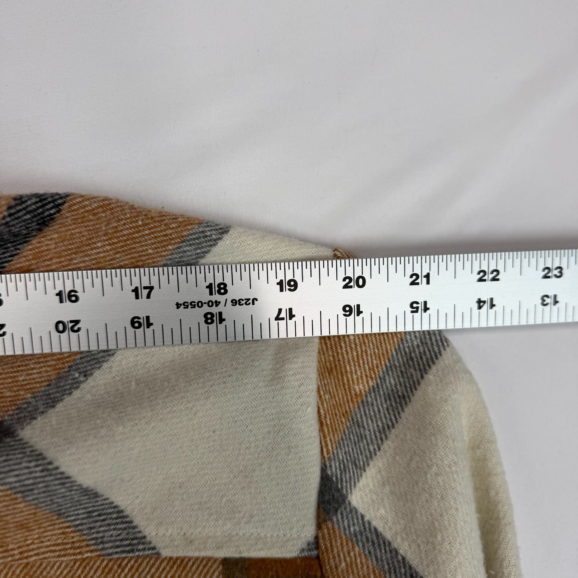 Hayden Los Angeles Plaid Shacket Coat L Brown Cream Button Front Patch Pockets 8