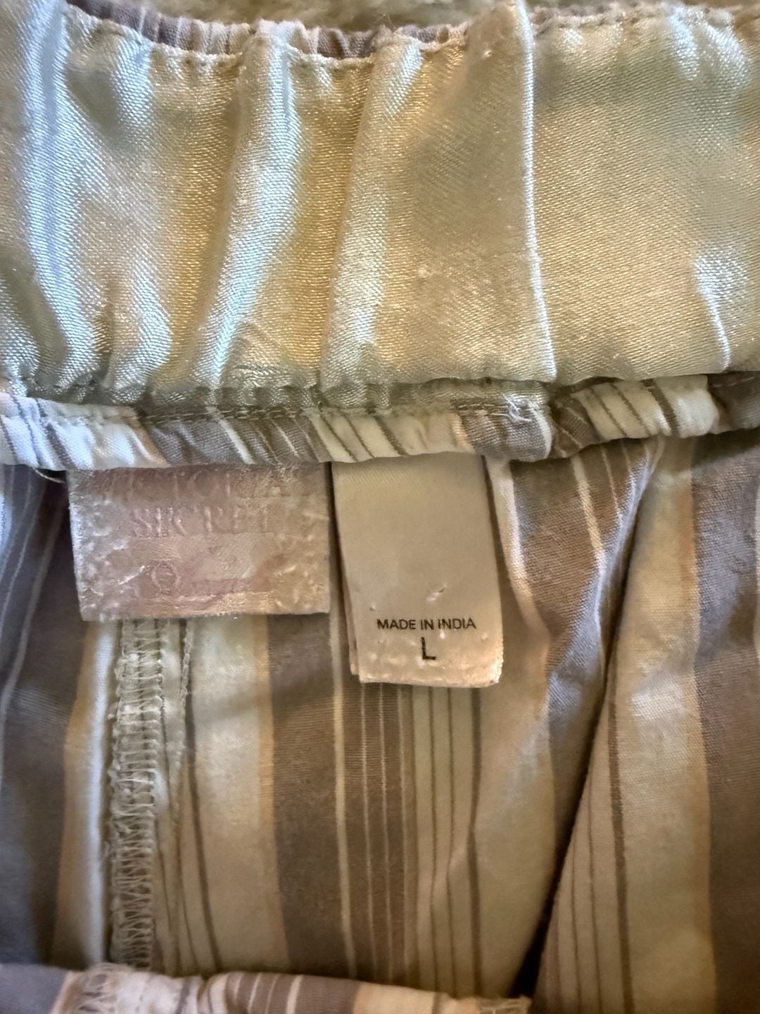 Victoria's Secret Striped Pants Size L Pajama Lounge 4