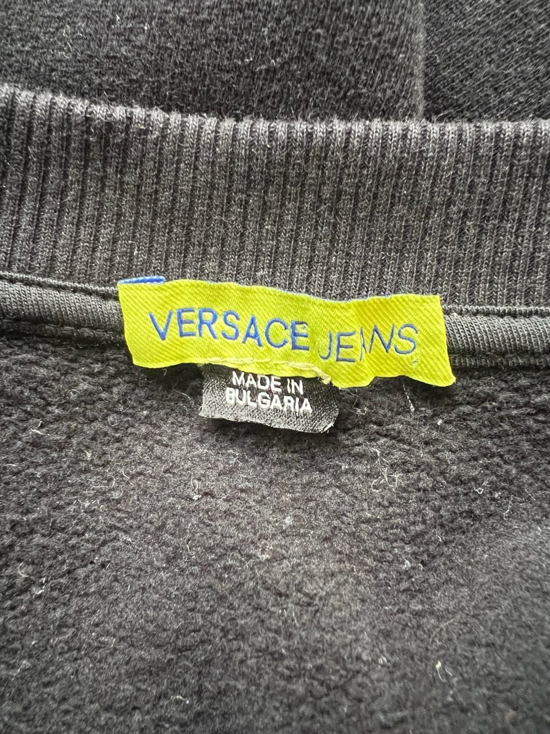 Versace Jeans Women’s US 12 Black White Neon Graphic Sweatshirt Pullover 6