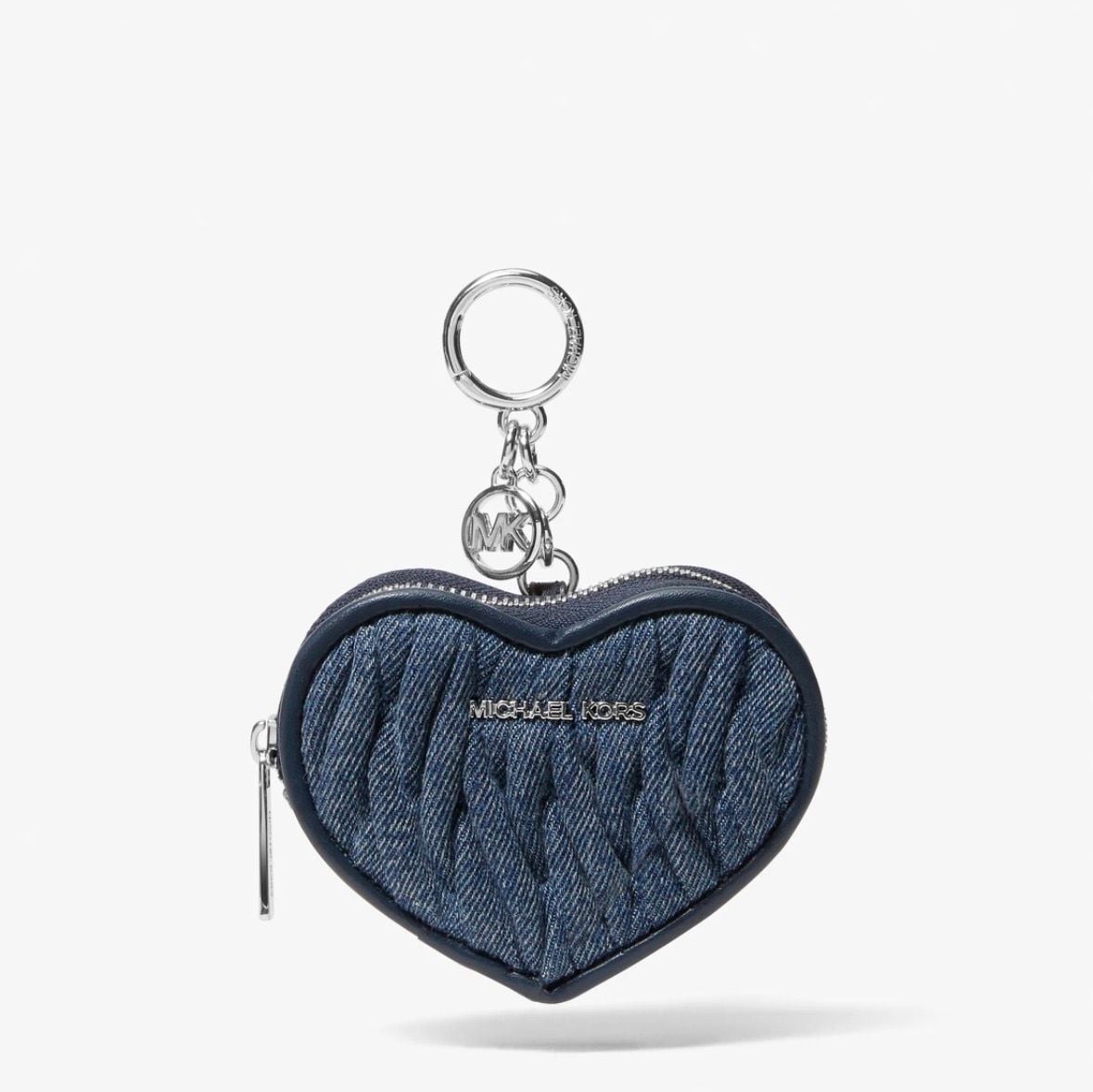 Michael Kors Jet Set Travel Matelasse Denim Heart Coin Pouch 2