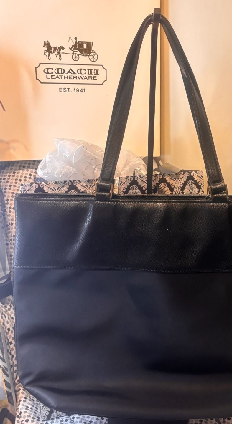 Kate Spade Black Leather And Nylon Tote Bag 3