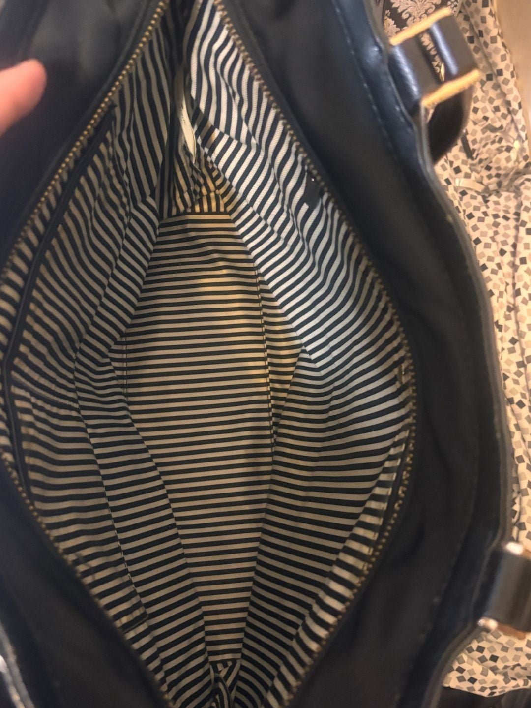 Kate Spade Black Leather And Nylon Tote Bag 4