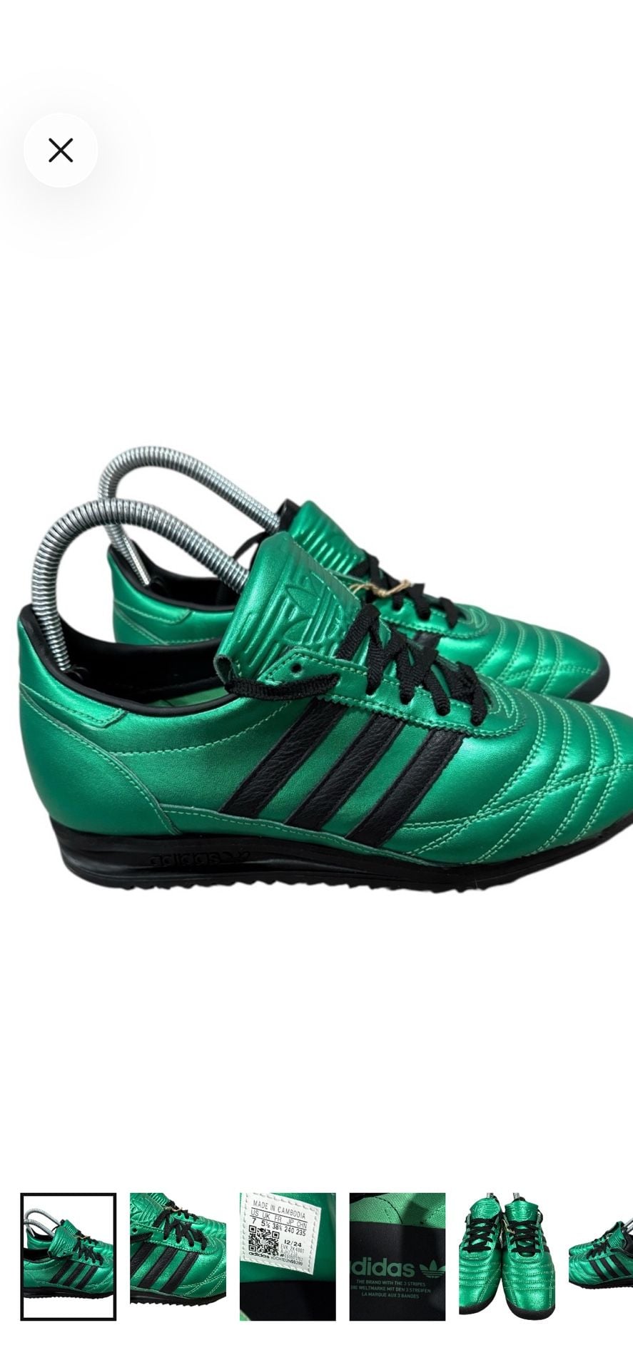 Adidas SL 72 LT OG Size 7 Semi Screaming Green Black Sneakers 2