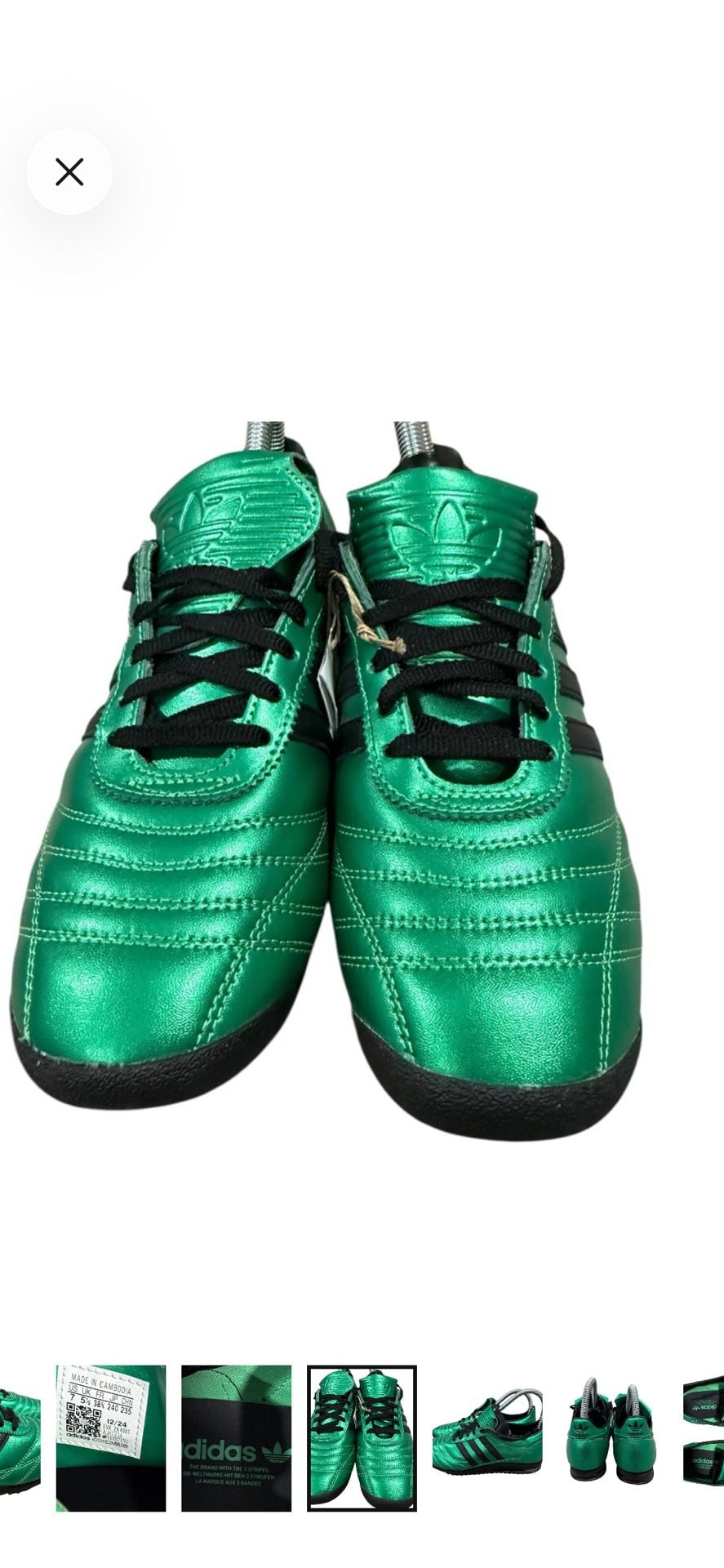 Adidas SL 72 LT OG Size 7 Semi Screaming Green Black Sneakers 6