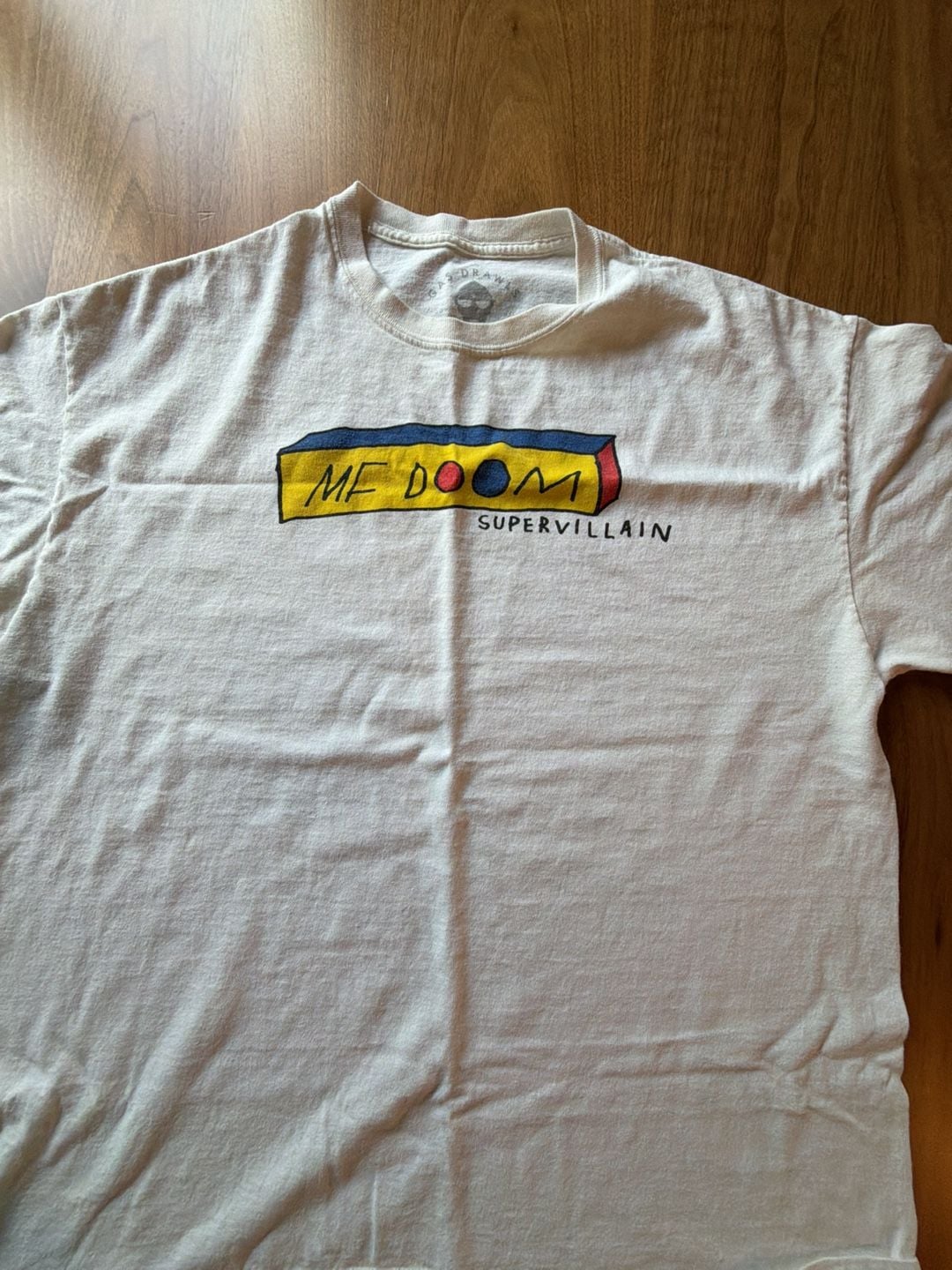 Gas Drawls MF Doom Supervillain T-Shirt Size XL White Graphic Tee 2