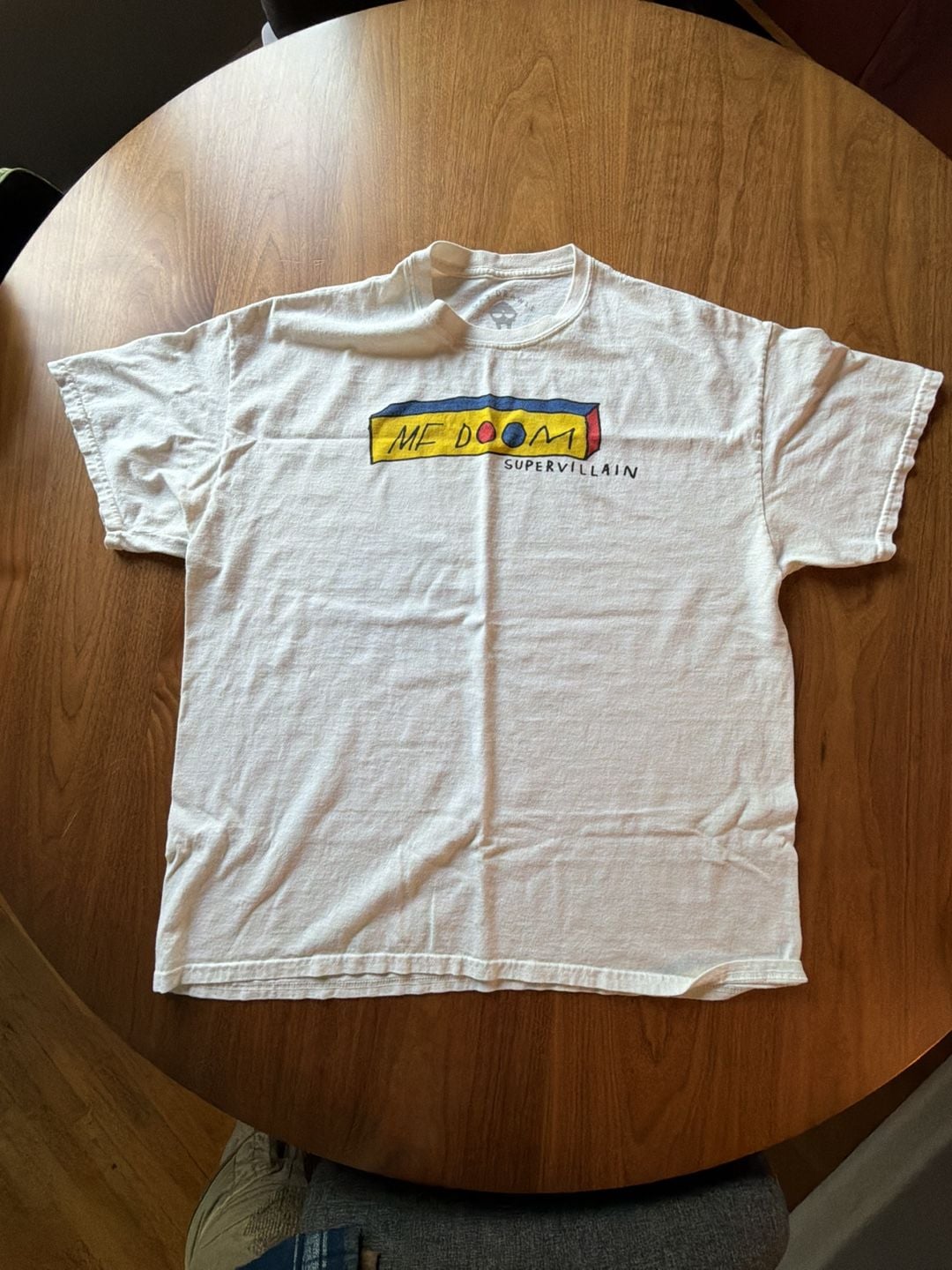 Gas Drawls MF Doom Supervillain T-Shirt Size XL White Graphic Tee 4