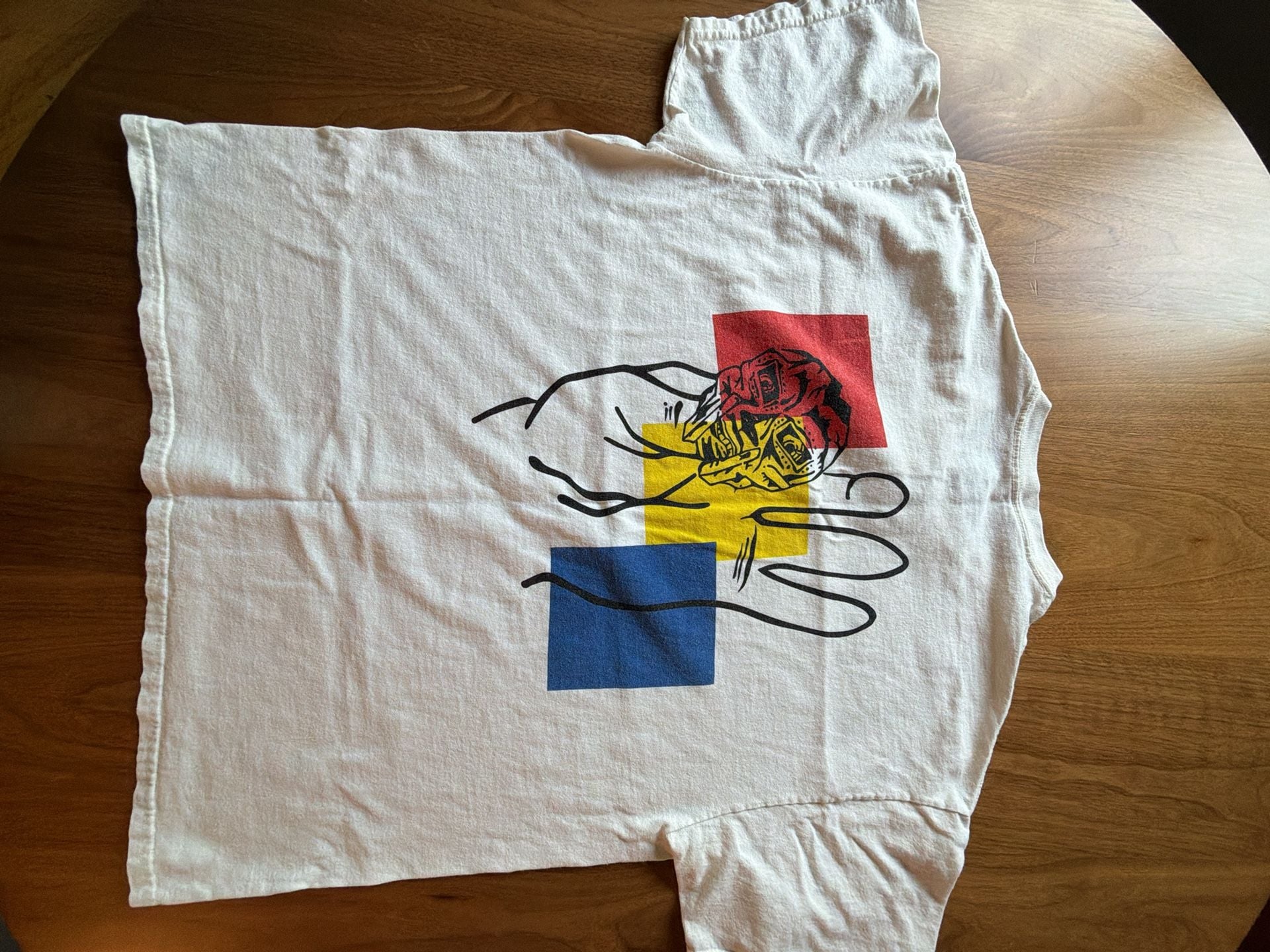 Gas Drawls MF Doom Supervillain T-Shirt Size XL White Graphic Tee 5