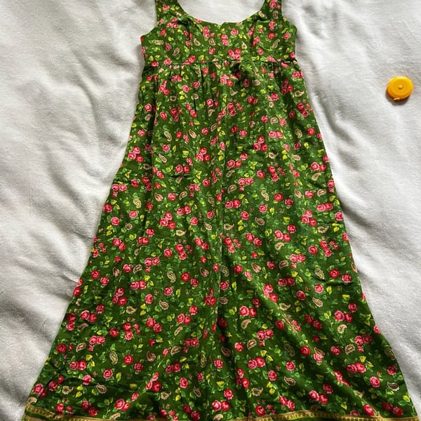 Vintage Emmaretta Floral Dress Green