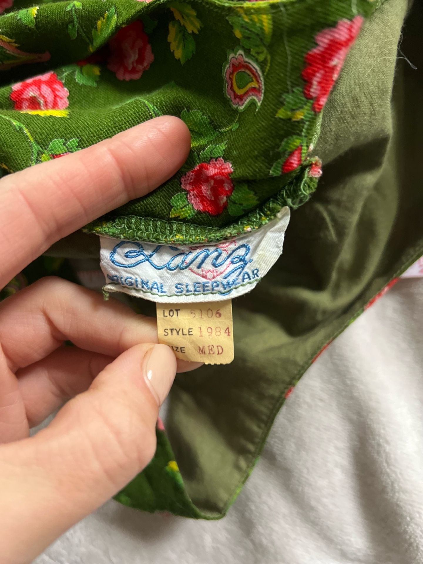 Vintage Emmaretta Floral Dress Green 9