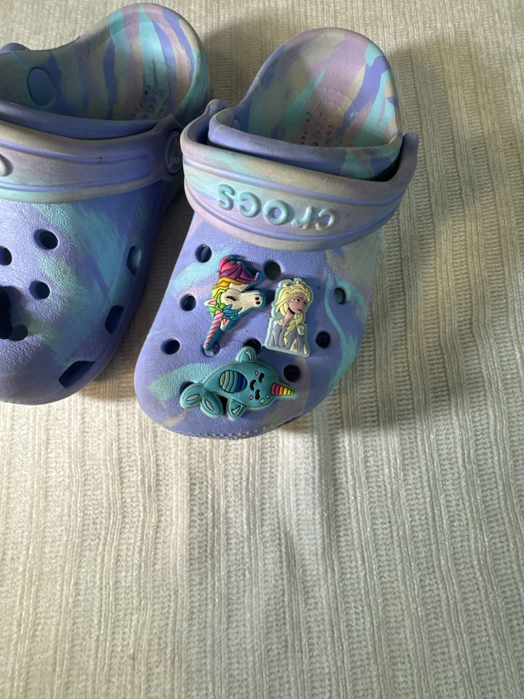 Crocs Classic Marbled Clog Size C11 Kids Purple Multi 3